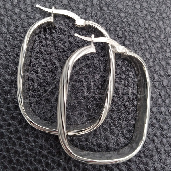Argolla Mediana 02.389.0149.40 Plata Rodinada, Diseño de Torcido, Diamantado, Tono Plateado