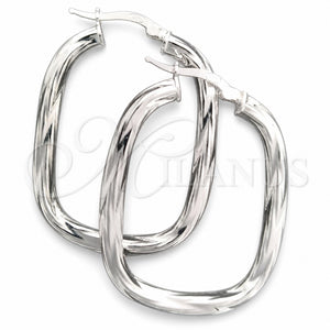 Argolla Mediana 02.389.0151.30 Plata Rodinada, Diseño de Torcido, Diamantado, Tono Plateado