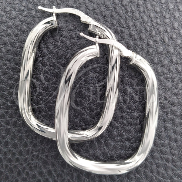 Argolla Mediana 02.389.0151.30 Plata Rodinada, Diseño de Torcido, Diamantado, Tono Plateado
