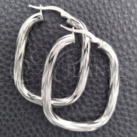 Argolla Mediana 02.389.0151.30 Plata Rodinada, Diseño de Torcido, Diamantado, Tono Plateado