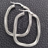 Argolla Mediana 02.389.0152.30 Plata Rodinada, Diseño de Torcido, Diamantado, Tono Plateado