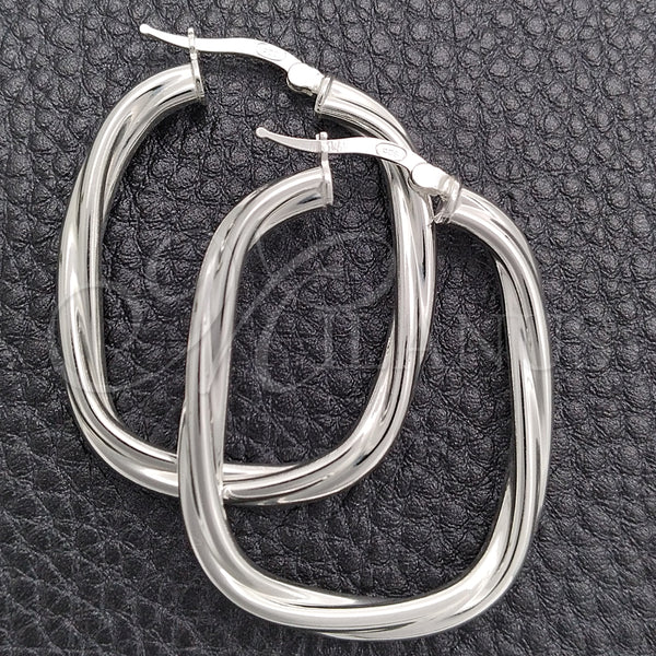 Argolla Mediana 02.389.0152.30 Plata Rodinada, Diseño de Torcido, Diamantado, Tono Plateado
