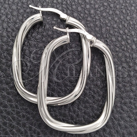 Argolla Mediana 02.389.0152.30 Plata Rodinada, Diseño de Torcido, Diamantado, Tono Plateado