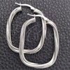 Argolla Mediana 02.389.0152.30 Plata Rodinada, Diseño de Torcido, Diamantado, Tono Plateado