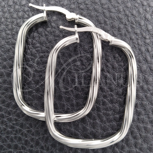 Argolla Mediana 02.389.0155.30 Plata Rodinada, Diseño de Torcido, Diamantado, Tono Plateado