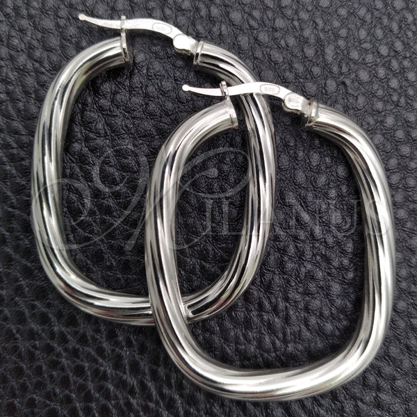 Argolla Mediana 02.389.0159.30 Plata Rodinada, Diseño de Torcido, Diamantado, Tono Plateado