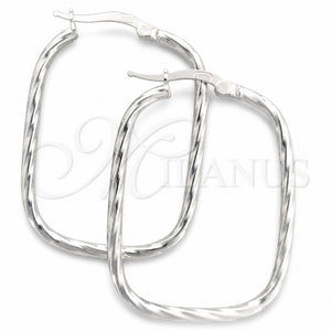 Argolla Mediana 02.389.0161.30 Plata Rodinada, Diseño de Torcido, Diamantado, Tono Plateado