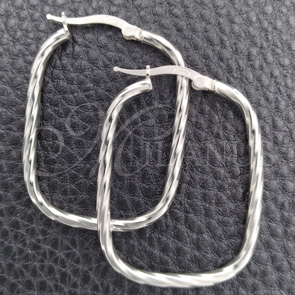 Argolla Mediana 02.389.0161.30 Plata Rodinada, Diseño de Torcido, Diamantado, Tono Plateado