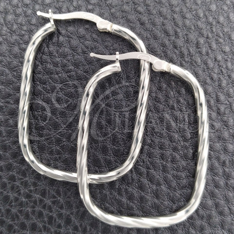 Argolla Mediana 02.389.0161.30 Plata Rodinada, Diseño de Torcido, Diamantado, Tono Plateado