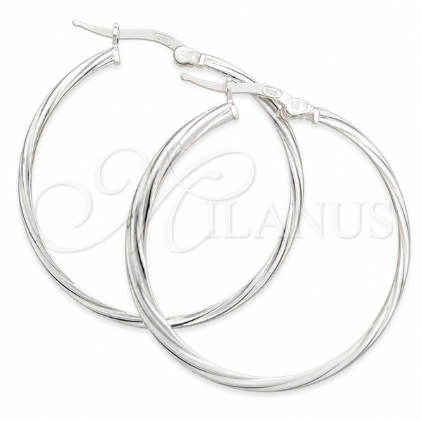 Argolla Mediana 02.389.0174.30 Plata Rodinada, Diseño de Torcido, Diamantado, Tono Plateado