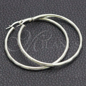 Argolla Grande 02.389.0182.50 Plata Rodinada, Diamantado, Tono Plateado