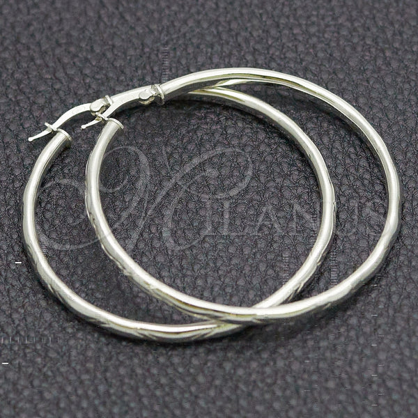 Argolla Grande 02.389.0182.50 Plata Rodinada, Diamantado, Tono Plateado