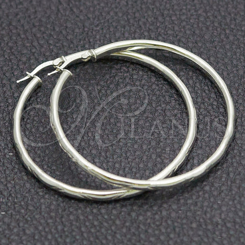Argolla Grande 02.389.0182.50 Plata Rodinada, Diamantado, Tono Plateado