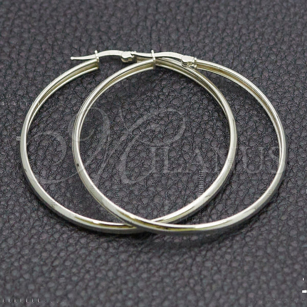 Argolla Grande 02.389.0183.50 Plata Rodinada, Pulido, Tono Plateado