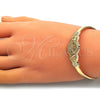 Aro Individual 07.253.0022 Oro Laminado, Diseño de Corazón, Diamantado, Tono Dorado (05 MM Thickness, One size fits all)