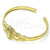 Aro Individual 07.253.0023 Oro Laminado, Diseño de San Judas y Corazón, con Rubi Zirconia Cubica, Diamantado, Tono Dorado (05 MM Thickness, One size fits all)