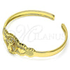 Aro Individual 07.253.0025 Oro Laminado, Diseño de Divino Niño y Corazón, Diamantado, Tono Dorado (05 MM Thickness, One size fits all)