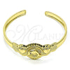 Aro Individual 07.253.0026 Oro Laminado, Diseño de Delfín y Corazón, con Rubi Zirconia Cubica, Diamantado, Tono Dorado (05 MM Thickness, One size fits all)