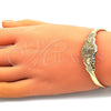 Aro Individual 07.253.0027 Oro Laminado, Diseño de Tortuga y Corazón, con Blanca Zirconia Cubica, Diamantado, Tono Dorado (05 MM Thickness, One size fits all)
