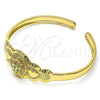 Aro Individual 07.253.0027 Oro Laminado, Diseño de Tortuga y Corazón, con Blanca Zirconia Cubica, Diamantado, Tono Dorado (05 MM Thickness, One size fits all)