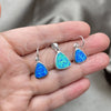 Juego de Arete y Dije de Adulto 10.391.0001 Plata Rodinada, con Opal Bermuda Blue, Pulido, Tono Plateado