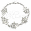 Pulsera Elegante 03.392.0001.07 Plata Rodinada, Diseño de Judaica y Mano de Dios, Pulido, Tono Plateado (Grosor 17 MM, 7 Pulgadas de Largo)