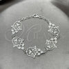 Pulsera Elegante 03.392.0001.07 Plata Rodinada, Diseño de Mano de Dios, Pulido, Tono Plateado (Grosor 17 MM, 7 Pulgadas de Largo)