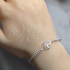 Pulsera Bolo Ajustable 03.392.0013.07 Plata Rodinada, Diseño de Ãrbol y Bola, Pulido, Tono Plateado (Grosor 03 MM, 7 Pulgadas de Largo)