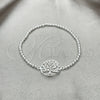 Pulsera Bolo Ajustable 03.392.0014.07 Plata Rodinada, Diseño de Ãrbol, Pulido, Tono Plateado (Grosor 03 MM, 7 Pulgadas de Largo)