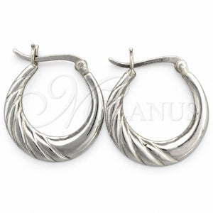 Argolla Pequeña 02.393.0002.20 Plata Rodinada, Pulido, Tono Plateado