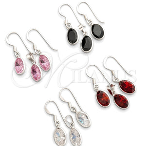 Juego de Arete y Dije de Adulto 10.394.0001 Plata Rodinada, con Zirconia Cubica Blanca, Pulido, Tono Plateado