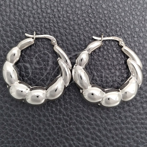 Argolla Mediana 02.393.0015.30 Plata Rodinada, Pulido, Tono Plateado