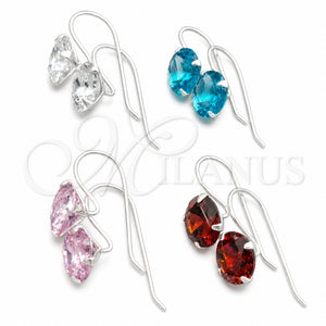 Arete Colgante 02.394.0008 Plata Rodinada, con Zirconia Cubica Blanca, Pulido, Tono Plateado