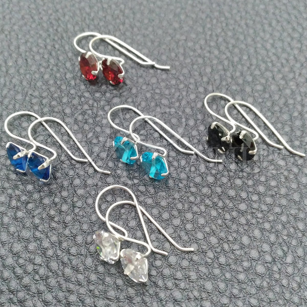 Arete Colgante 02.394.0009 Plata Rodinada, con Zirconia Cubica Blanca, Pulido, Tono Plateado