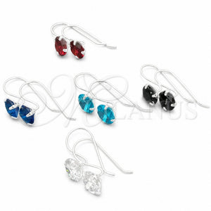 Arete Colgante 02.394.0009 Plata Rodinada, con Zirconia Cubica Blanca, Pulido, Tono Plateado