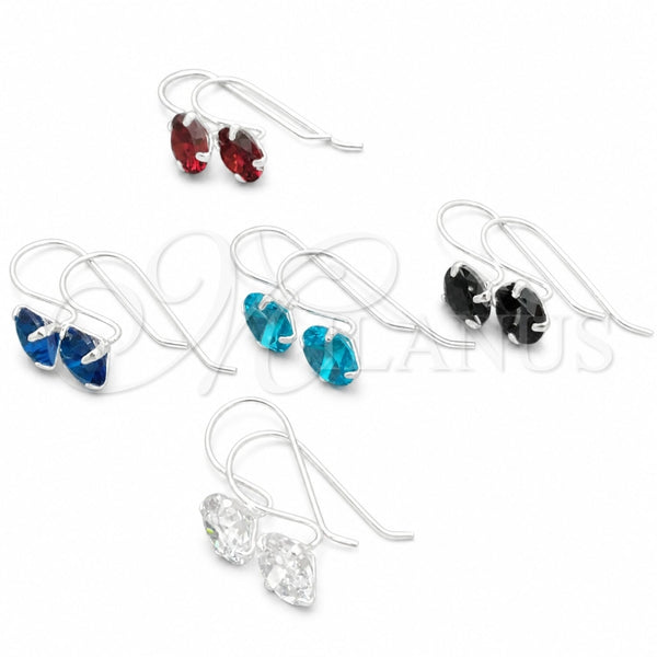 Arete Colgante 02.394.0009 Plata Rodinada, con Zirconia Cubica Blanca, Pulido, Tono Plateado