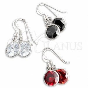 Arete Colgante 02.394.0011 Plata Rodinada, con Zirconia Cubica Blanca, Pulido, Tono Plateado