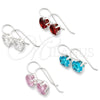 Arete Colgante 02.394.0012 Plata Rodinada, con Zirconia Cubica Blanca, Pulido, Tono Plateado