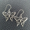 Arete Colgante 02.392.0003 Plata Rodinada, Diseño de Mariposa, Pulido, Tono Plateado