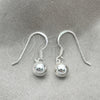 Arete Colgante 02.392.0006 Plata Rodinada, Diseño de Bola, Pulido, Tono Plateado