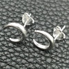 Arete Dormilona 02.392.0014 Plata Rodinada, Diseño de Luna, Pulido, Tono Plateado