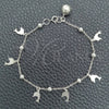 Pulsera de Dije 03.395.0019.07 Plata Rodinada, Diseño de Delfín y Cascavel, Pulido, Tono Plateado (Grosor 03 MM, 8 Pulgadas de Largo)