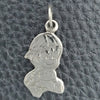 Dije Elegante 05.392.0014 Plata Rodinada, Diseño de Niñito Pequeño, Pulido, Tono Plateado