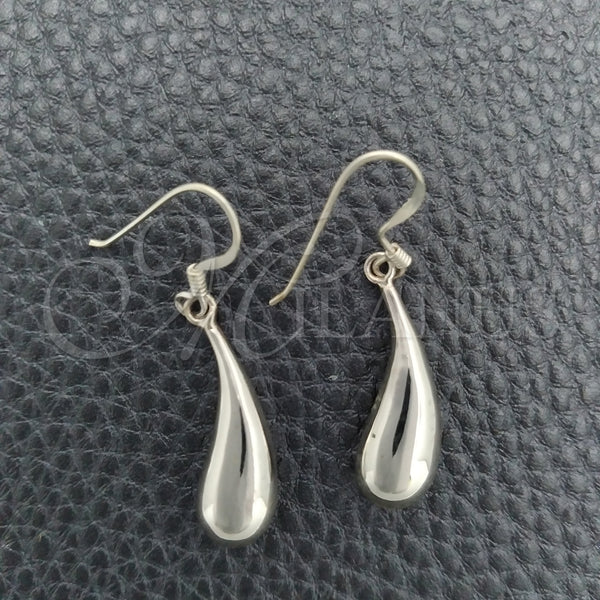 Arete Colgante 02.397.0003 Plata Rodinada, Diseño de Gota, Pulido, Tono Plateado