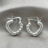 Argolla Pequeña 02.395.0004.20 Plata Rodinada, Diseño de Corazón, Pulido, Tono Plateado