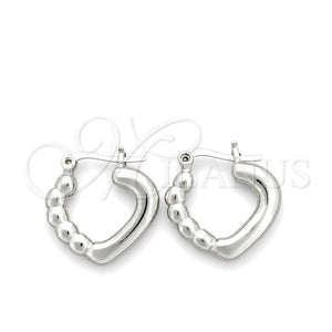 Argolla Pequeña 02.395.0004.20 Plata Rodinada, Diseño de Corazón, Pulido, Tono Plateado