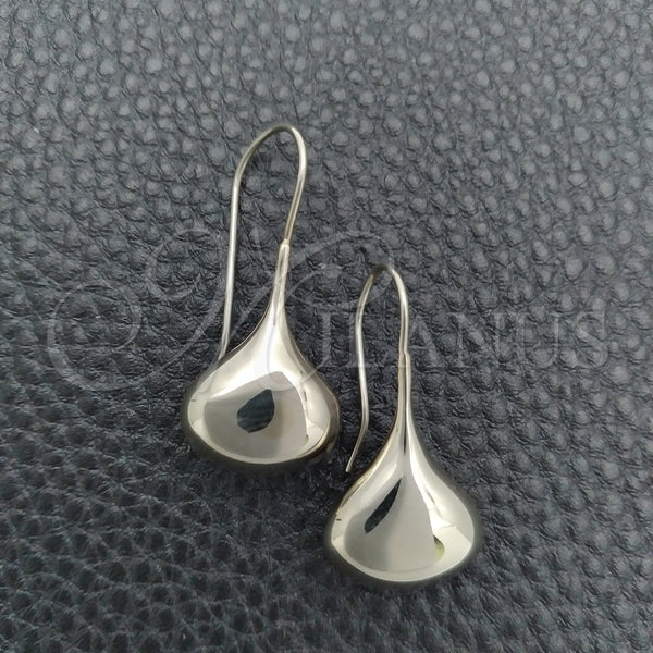 Arete Colgante 02.397.0006 Plata Rodinada, Diseño de Gota, Pulido, Tono Plateado