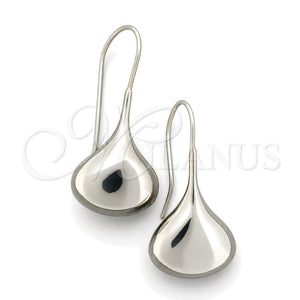 Arete Colgante 02.397.0006 Plata Rodinada, Diseño de Gota, Pulido, Tono Plateado