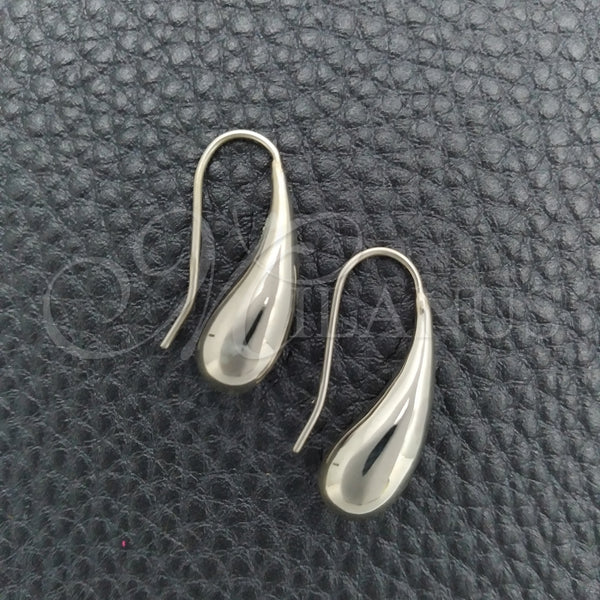 Arete Colgante 02.397.0008 Plata Rodinada, Diseño de Gota, Pulido, Tono Plateado