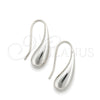 Arete Colgante 02.397.0008 Plata Rodinada, Diseño de Gota, Pulido, Tono Plateado